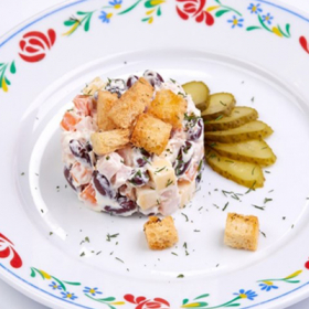 Салат с сыром и красной фасолью(ПЯТНИЦА)