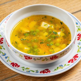 Куриный суп с зеленым горошком(ЧЕТВЕРГ)